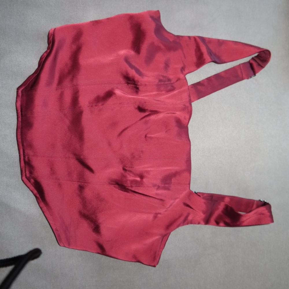 Elegant Burgundy Satin Women's Top